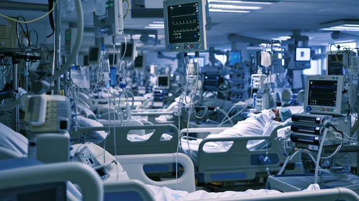 Gráficos e dados médicos exibidos em uma tela de computador.